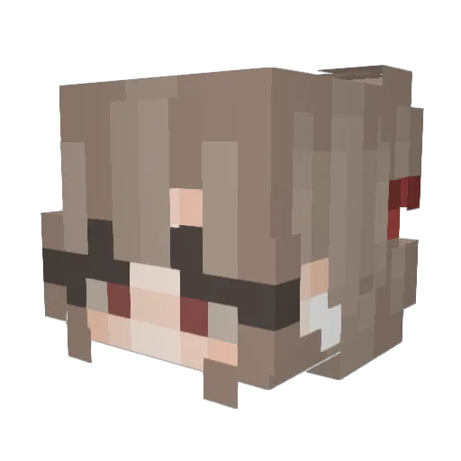 awaasd Minecraft avatar head, 3D render