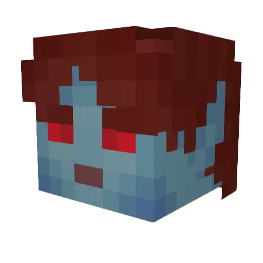 awakemon Minecraft avatar head, 3D render