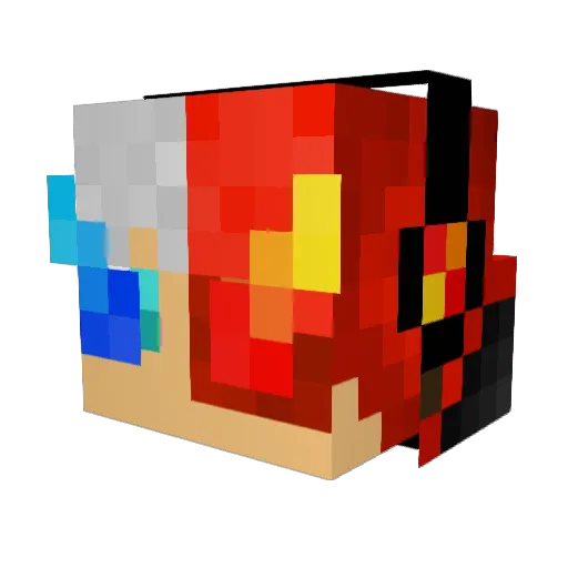 awayaaas Minecraft avatar head, 3D render