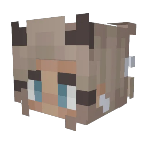 awayonapath Minecraft avatar head, 3D render
