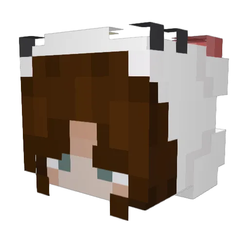 awbot Minecraft avatar head, 3D render