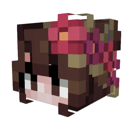 awburnn Minecraft avatar head, 3D render