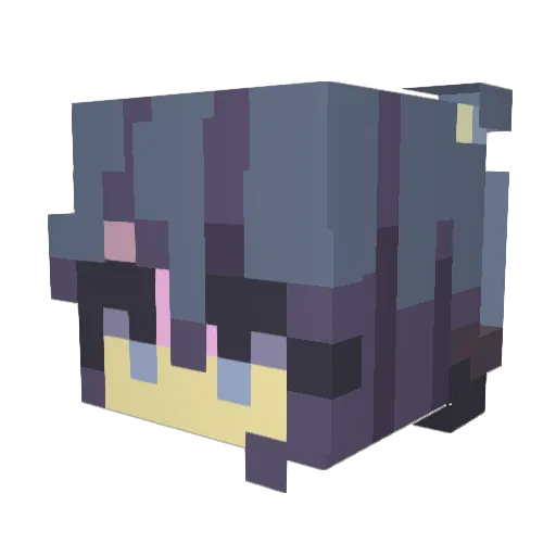 awca Minecraft avatar head, 3D render