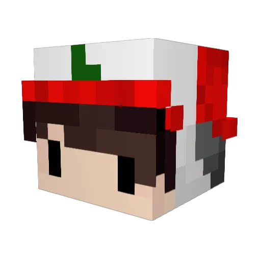 aweTJ Minecraft avatar head, 3D render
