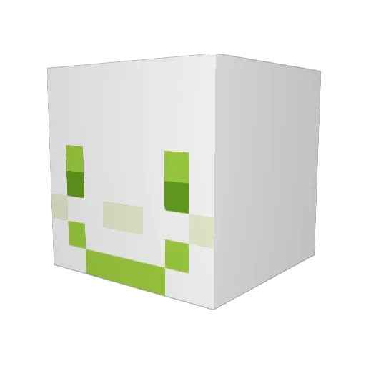 awedum Minecraft avatar head, 3D render