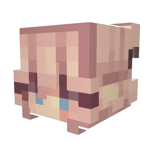 aweeah Minecraft avatar head, 3D render