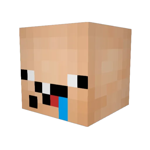 aweibell Minecraft avatar head, 3D render