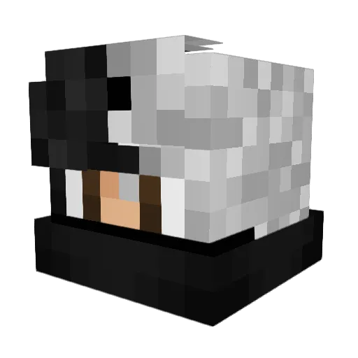 awemen Minecraft avatar head, 3D render