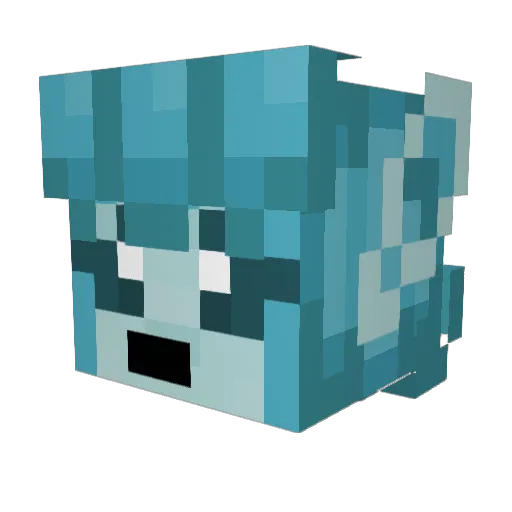 awesameame Minecraft avatar head, 3D render