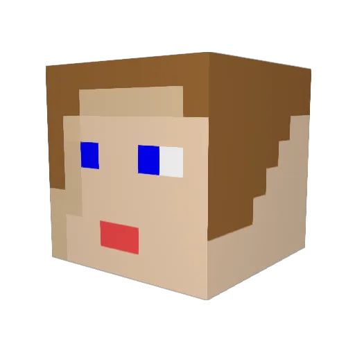 awesome407 Minecraft avatar head, 3D render
