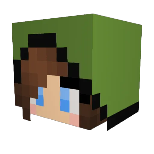 awesome_creeper Minecraft avatar head, 3D render