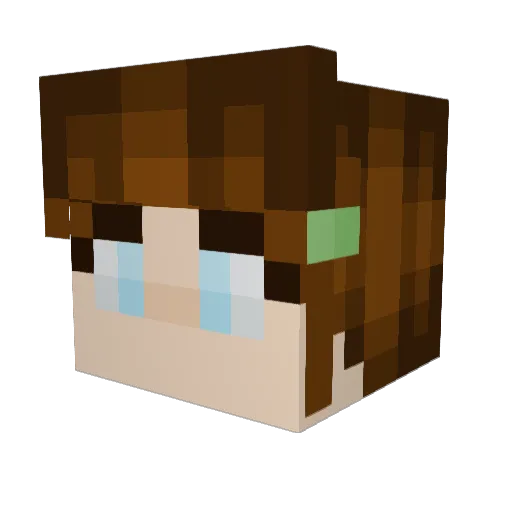 awesomeatrandom Minecraft avatar head, 3D render