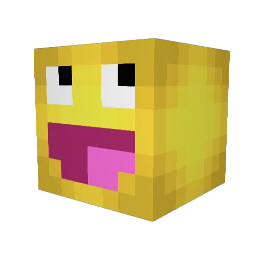 awesomeface Minecraft avatar head, 3D render