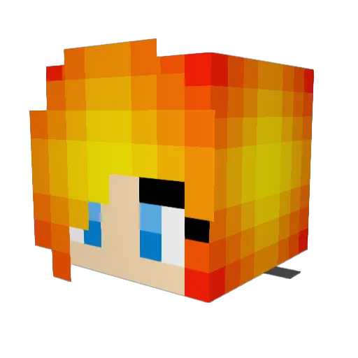 awesomeh8 Minecraft avatar head, 3D render