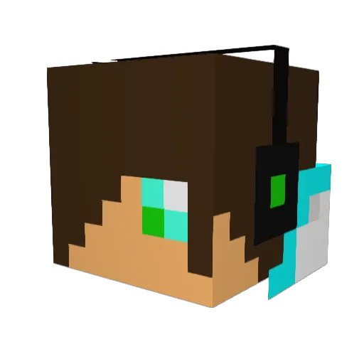 awesomeman12000 Minecraft avatar head, 3D render