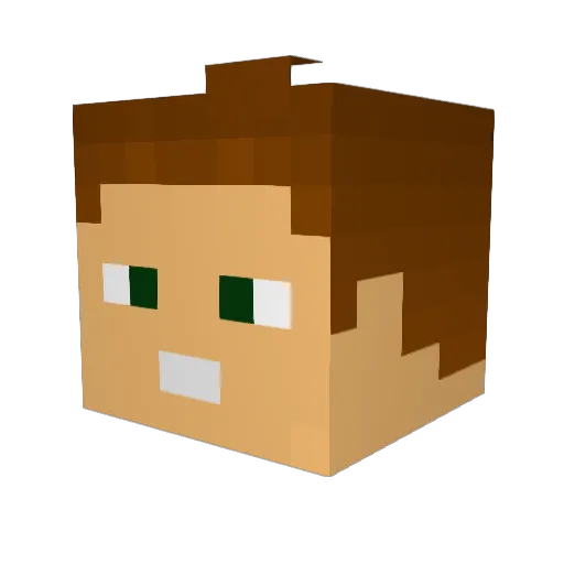 awesomerami Minecraft avatar head, 3D render