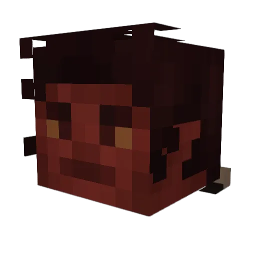 aweuf Minecraft avatar head, 3D render
