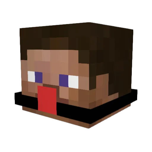 aweyo Minecraft avatar head, 3D render