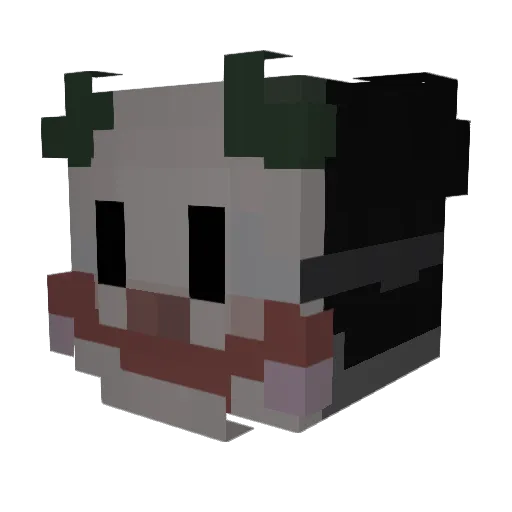 awfool Minecraft avatar head, 3D render