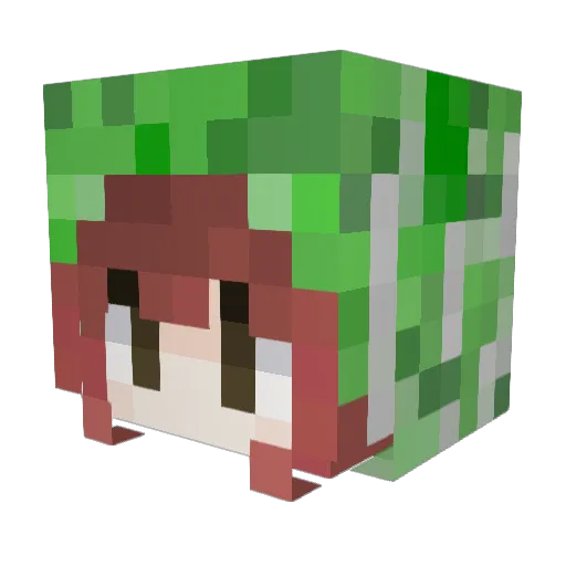 awful_grey Minecraft avatar head, 3D render