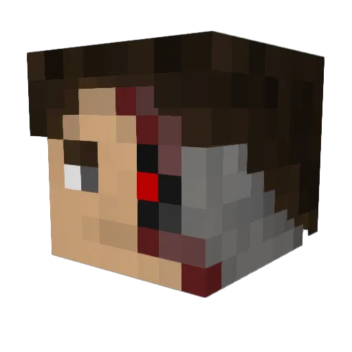 awfulhead Minecraft avatar head, 3D render