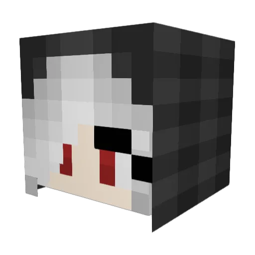 awhclaudia Minecraft avatar head, 3D render