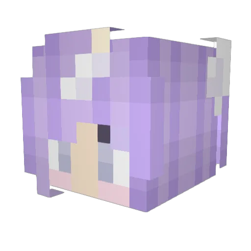 awhed Minecraft avatar head, 3D render