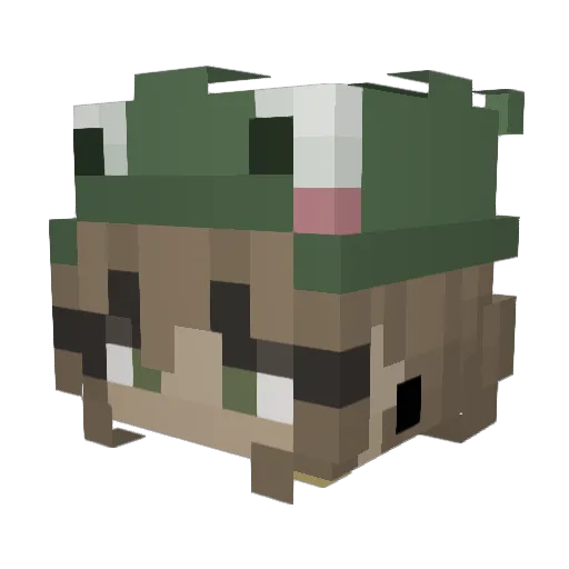 awhpey Minecraft avatar head, 3D render