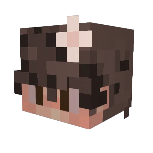 awhtulip Minecraft avatar head, 3D render