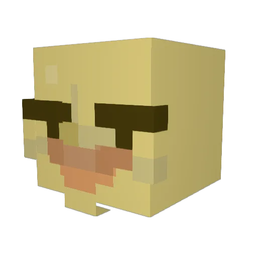 awildshun Minecraft avatar head, 3D render