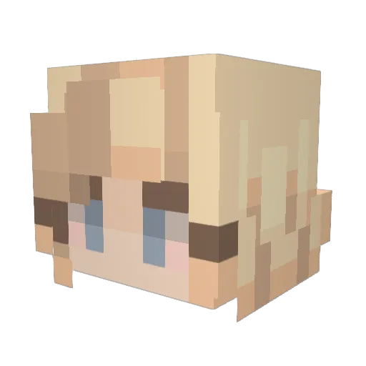 awillowr Minecraft avatar head, 3D render