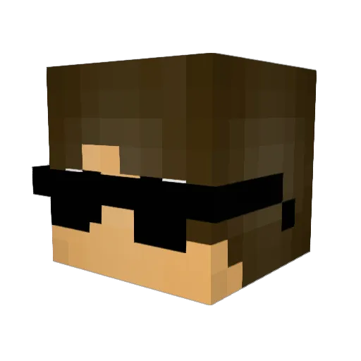 awindai Minecraft avatar head, 3D render