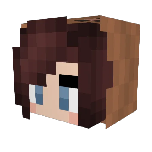 awisdom Minecraft avatar head, 3D render