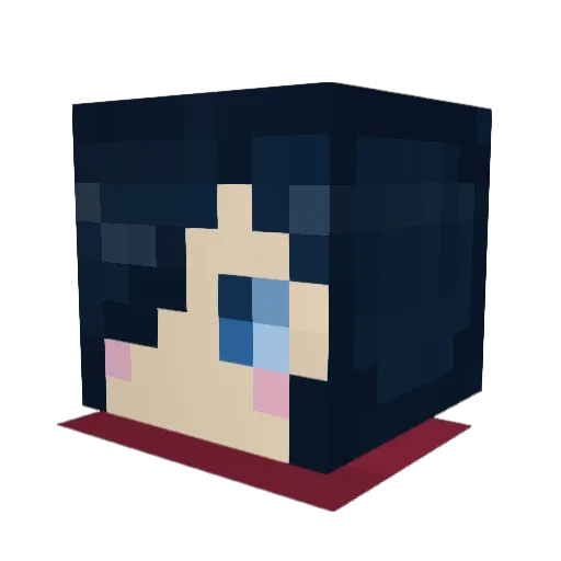 awishuponastar Minecraft avatar head, 3D render