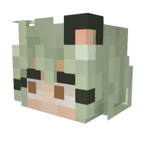 awk_dummy Minecraft avatar head, 3D render