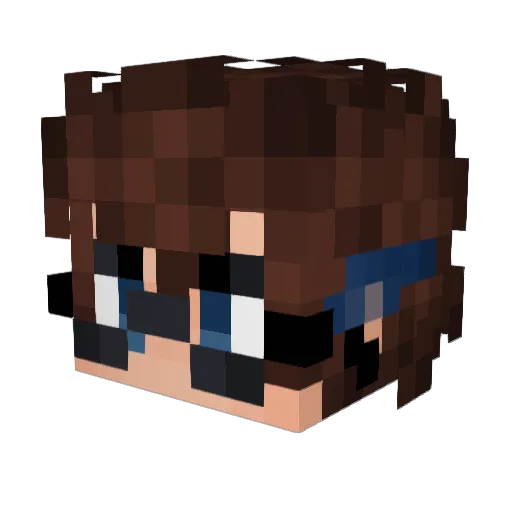awkwardArtist Minecraft avatar head, 3D render