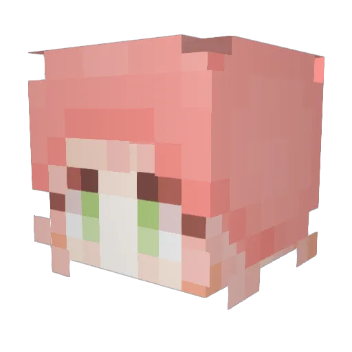 awkwardcotton Minecraft avatar head, 3D render