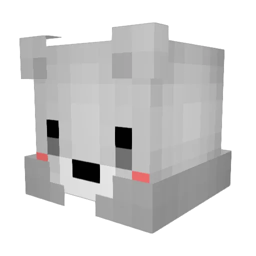 awmak Minecraft avatar head, 3D render
