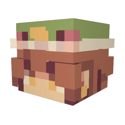 awnge72 Minecraft avatar head, 3D render