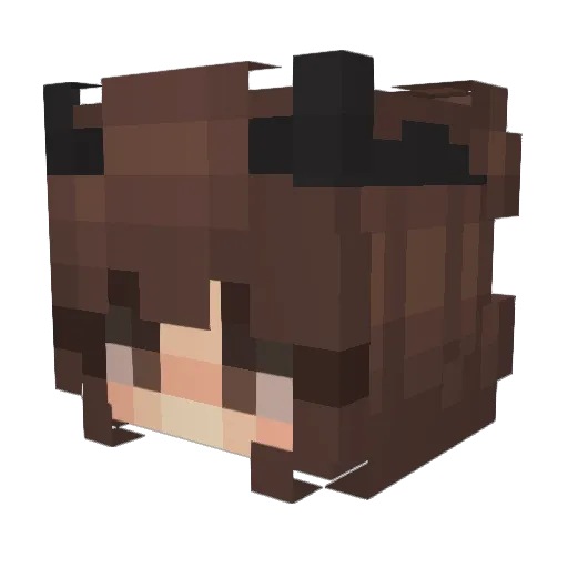 awngelical Minecraft avatar head, 3D render