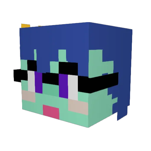 awnoo Minecraft avatar head, 3D render