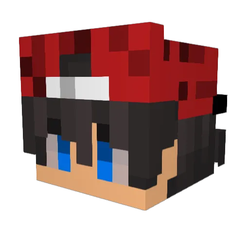 aworjs Minecraft avatar head, 3D render