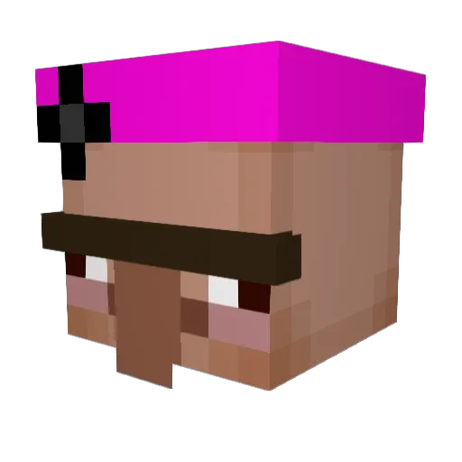 awqp Minecraft avatar head, 3D render