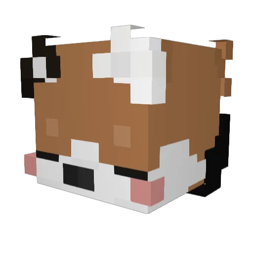 awrff Minecraft avatar head, 3D render