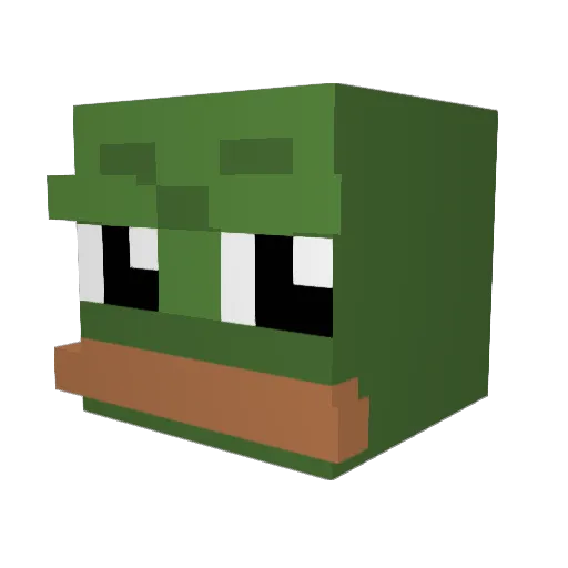 aws1419 Minecraft avatar head, 3D render