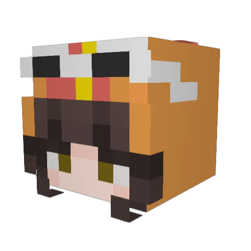 awsarae Minecraft avatar head, 3D render