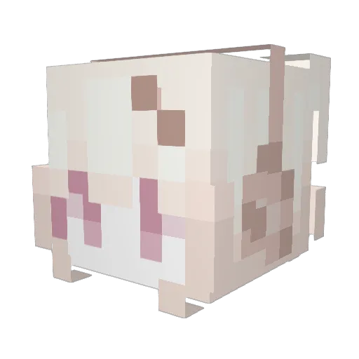 awsiac Minecraft avatar head, 3D render