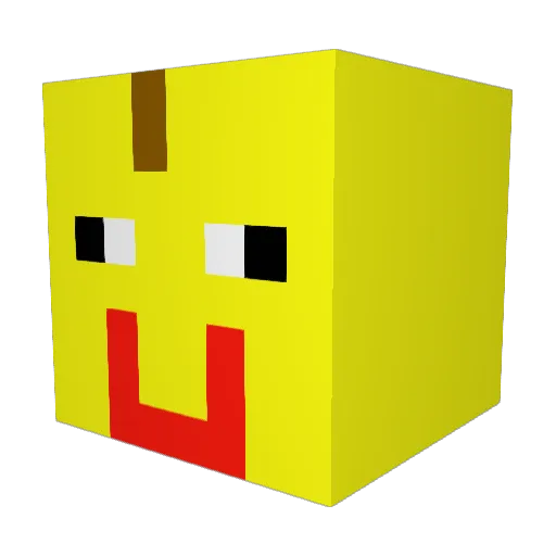 awskiki Minecraft avatar head, 3D render