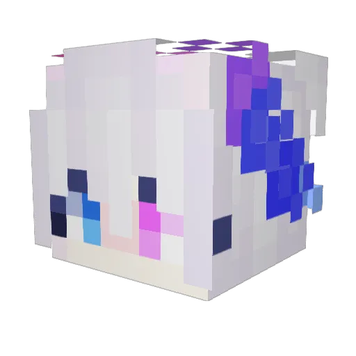 awsl520 Minecraft avatar head, 3D render
