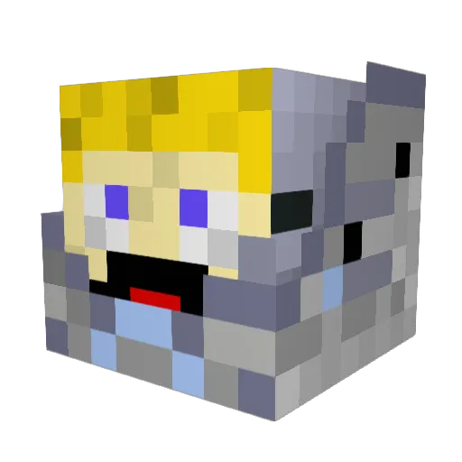 awsome87859 Minecraft avatar head, 3D render